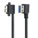 Left Angled 90 Degree USB 3.0 to Micro USB 3.0 10Pin Data Charger Cable