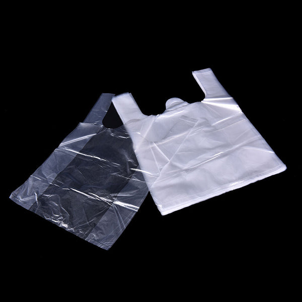 46x 15*23cm Plastic T-Shirt Retail Shopping Supermarket Bags Handle Packaging Gw
