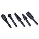 5pcs Rotary Rasp Set Milling Cutter Rotary Woodworking File Grinding Head