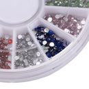 Rhinestones Nail Art Gems Mixed Colours Shapes in Case (1.5mm,1800pcs)