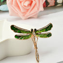 Fashion Rhinestone Dragonfly Brooch Pin Lapel Stick Insect Animal Jewelry