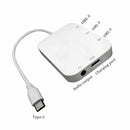Home Office Portable 3USB 2.0 Audio Converter Adapter With Sound Card Type-c HUB
