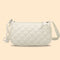 Fashion Lattice Pattern Women Handbag Chain Shoulder Underarm Bag (White)