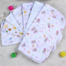 25x25cm 4pcs Baby Face Hand Towels Feeding Wipe Wash Cloth Towel Cartoon Pattern