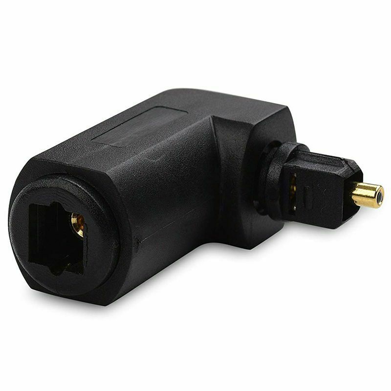 2-Pack Right Angle Toslink Adapter (Toslink Extension) Male to Female D7P4