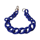 big plastic Chain Necklace Fashion jewelry Deep Sapphire blue