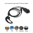 2Pin Big PTT Earpiece Earphone for Kenwood Baofeng HYT Walkie Talkie Radio