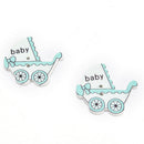 10 pcs wood sewing button scrapbooking crafts baby carriage mixed two holj
