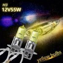 12V 55W H3 Bright Yellow Halogen Fog Light Bulbs Car Headlight DRL Driving I4S9
