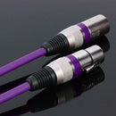 5.9ft DMX Stage DJ Cable  XLR 3Pin Male to Female Connector Wire (Purple)