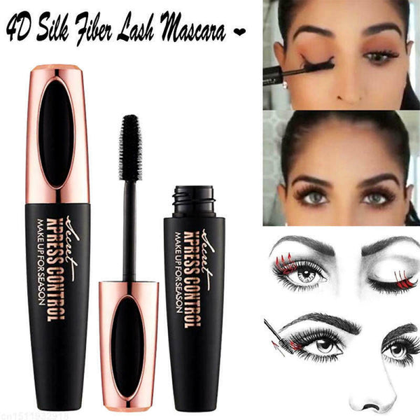 Silk Fiber Eyelash Mascara Extension Makeup Black Waterproof Eye Lashe YDA