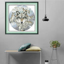 Stamped Cross Stitch Kit Pre-Printed Pattern Embroidery Animal Wolf