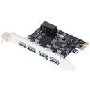 PCI E  to USB 3.0 Controller Adapter Expansion Card, 4.72x2.64inch