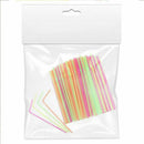 5X(100 pcs Disposable Drinking Straws, Plastic Drinking Straws for Birthda I4V5)