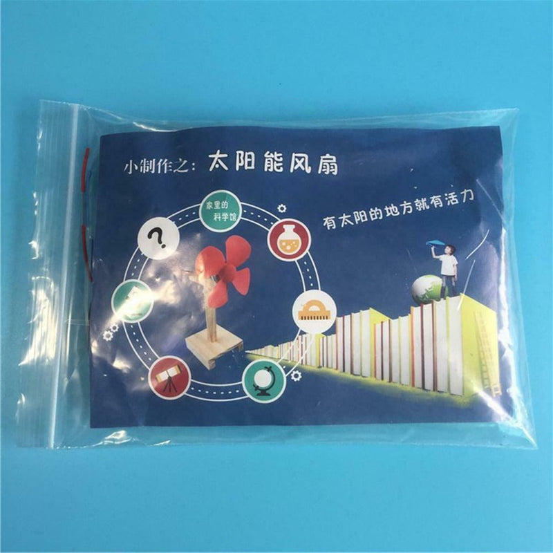 DIY Wood Rotating Solar Fan Experiments Assembling Educational Toys Gifts