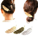 3Pcs Elegant Hair Barrettes Accessories for Lady Feather Design Women Girls