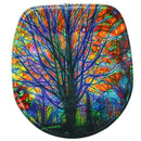 3Pcs/Set Print Non Slip Toilet Bathroom Pad Colorful Tree Rug Carpet Absorb