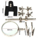 Third Hand Soldering Solder Iron Stand Holder Magnifier Helping Station Tool