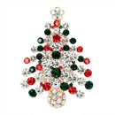 Fashion Unisex Crystal Rhinestone Brooch Christmas Tree Brooch Pin Xmas Gift FT