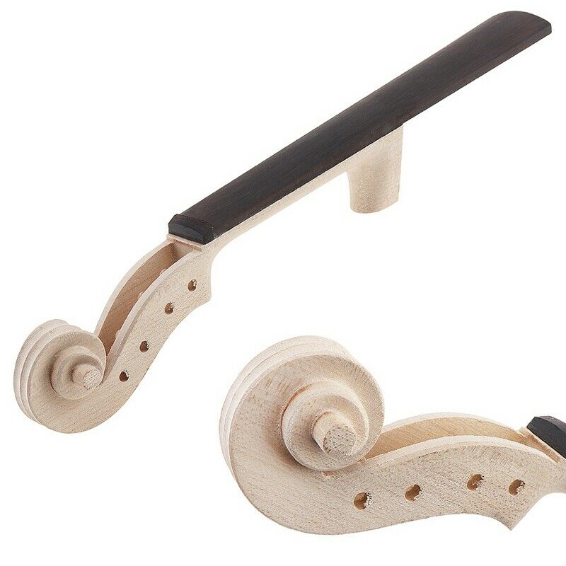 4/4 Size Maple Violin Neck Ebony Fingerboard Violin DIY Kit with Hand Carve