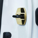 1pc Car Accessories Decor Stainless Steel Car Door Lock Protective Cover-Red