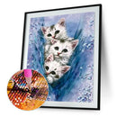 Three Cats 5D DIY Diamond Painting Cross Stitch Embroidery Home Decor Craft