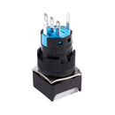 5 Pcs White Square Cap DC 12V Light 1P2T 5 Pins Push Button Switch