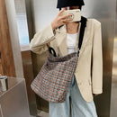 Fashion Woolen Shoulder Bag Women Large Capacity Messenger Handbags (Red) A