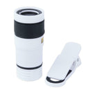 Universal 8X Zoom Optical Telephoto Telescope Lens for Phone Camera(White)