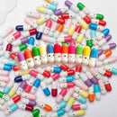 50 x Mini Cute Expression Capsules Love Pills Storage Wishing Drift Bottle- N6W1