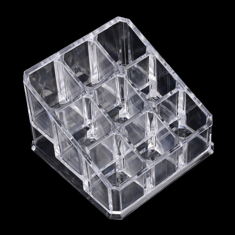9 Holes Acrylic Cosmetic Organizer Makeup Drawer Holder Clear Storage Case BX
