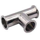 51MM 2 Inch 3 Way Tee Stainless Steel S304 Sanitary Tri Clamp Type 3 Way We L9X9
