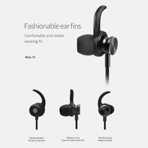 FineBlue Mate 10 Magnetic Bluetooth Earphone Sport Neckband Headset w/ Mic