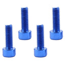 4x Lightweight Montain Bike Water Bottle Cage Holder Bolts Screws Durable Blue