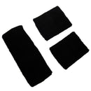 Black Retro 80's Head & Wrist Sweatband Set N7M1