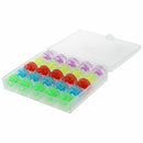 Ideal 25 Empty Bobbins Sewing Machine Spools Colorful Plastic Case Storage