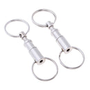 Polished Detachable Keychain Pull Apart Keyring Buckle Quick Release Hooks for