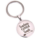 Engraved Letter Stainless Steel Keychain Keyring Best Gift for Teacher Jewe ME