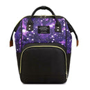 Star Sky Print Mommy Maternity Backpacks Nursing Baby Nappy Bags (Purple) SN9F