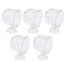 5Pcs Aquarium Fish Tank Feeding Glass Cup Aquatic Plant Crystal Holder Feeder