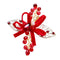 Women Red Crystal Leaf Hairpin Kids Girls Bride Wedding Bowknot Hair Clips A