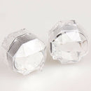 10Pcs Acrylic Clear Ring Earrings Storage Box Display Organizer Black Pad A
