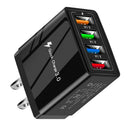 USB Hub Wall Charger Power Adapter US Plug Charging Block Black