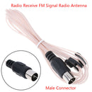 Dipole radio antenna aerial FM signal receiver male connector TV adapter 2M BX