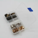 100x Asosrted Screw Rivets Studs Leathercraft Chicago Binding Screws DIY
