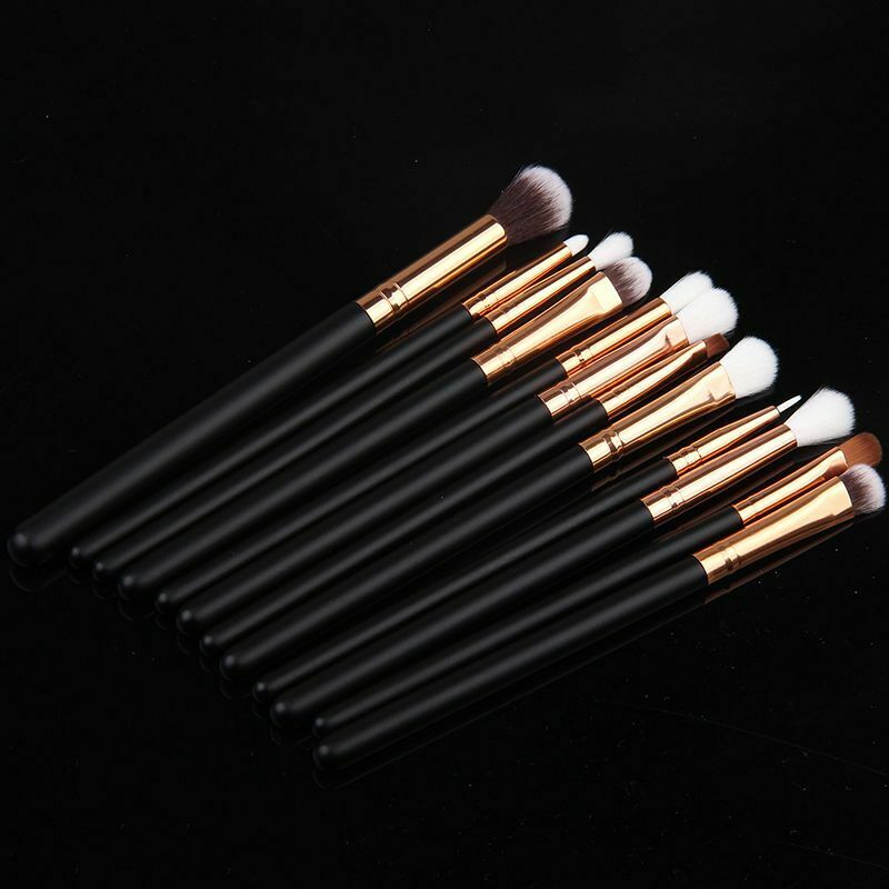 12 pcs Pro Makeup Brushes Set Foundation Powder Eyeshadow Eyeliner Lip Brus Y7N1