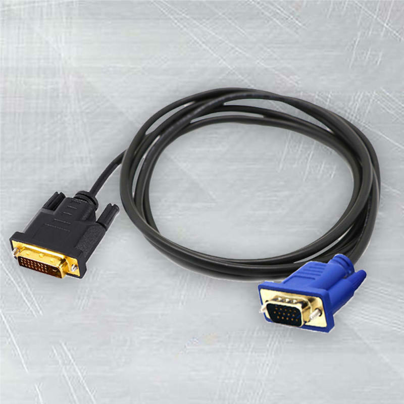 1.5 Metre Dual Link DVI-I DVI to VGA D-Sub Video Adapter Cable Converter Lead