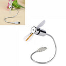 Flexible LED Mini Power USB Fan Gooseneck For CarHome Office PC Notebook