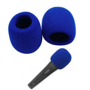 Pair Microphone Audio Mic Windshield Wind Shield Sponge Foam Grill Cover Blue