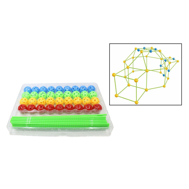 Fort Building Kits Builders Play Balls & Sticks Cave Puzzle Toys Builders